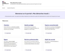 "Mes démarches travail" : Nouveau portail aux entreprises