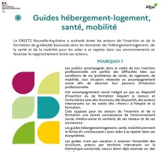 Guides hébergement-logement, santé, mobilité